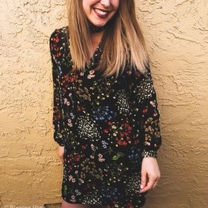 Floral Black dress